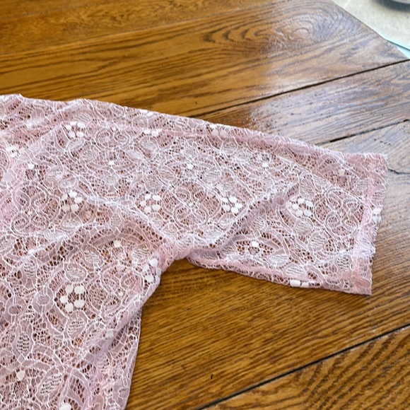 LulaRoe pink lace cover up, sheer, size small - Picture 7 of 8